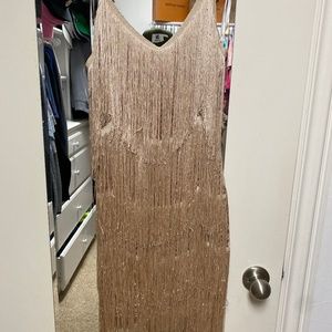 Fringed sequin dress